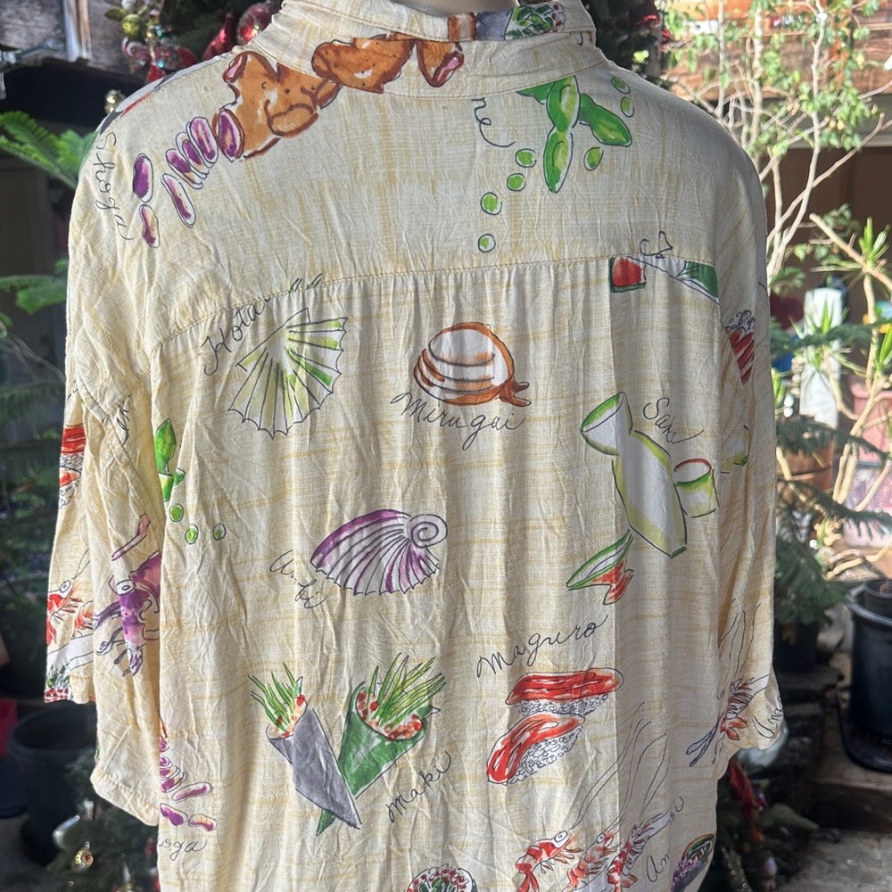 Jams World Cream Button Down Shirt with Colorful Graphics - Picture 5 of 6